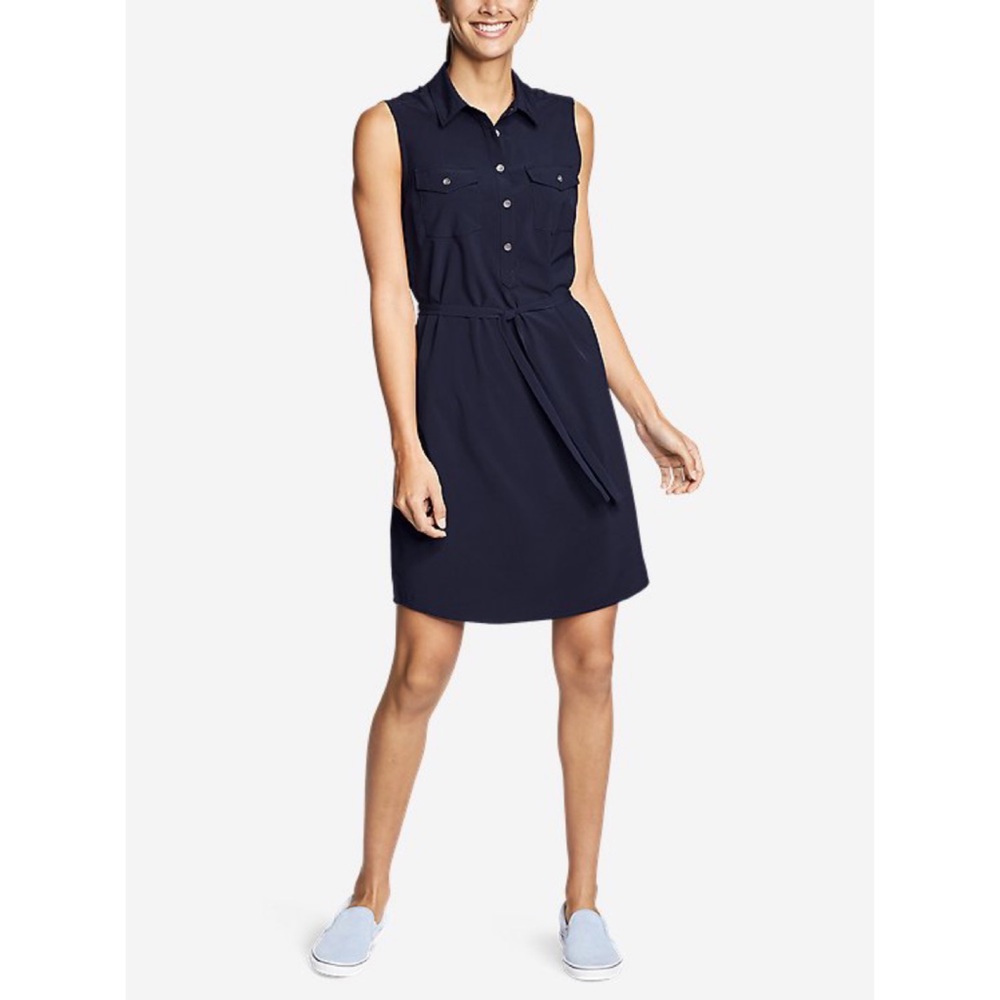 2/$12🌿 New York & Company NWOT Button Down Dress - Black - Picture 3 of 9